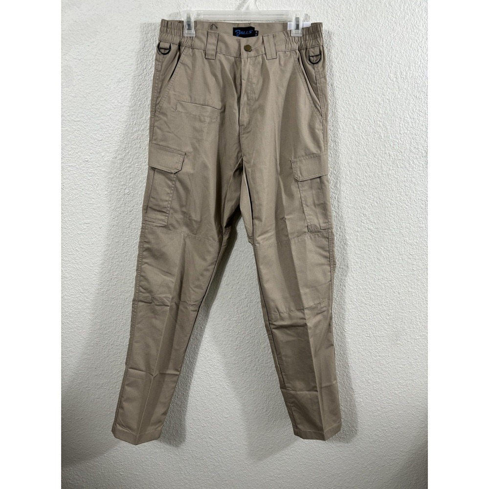 Galls Tac Force‎ Tactical Pants Mens 30x34 Khaki Ripstop Cargo Uniform TR2597